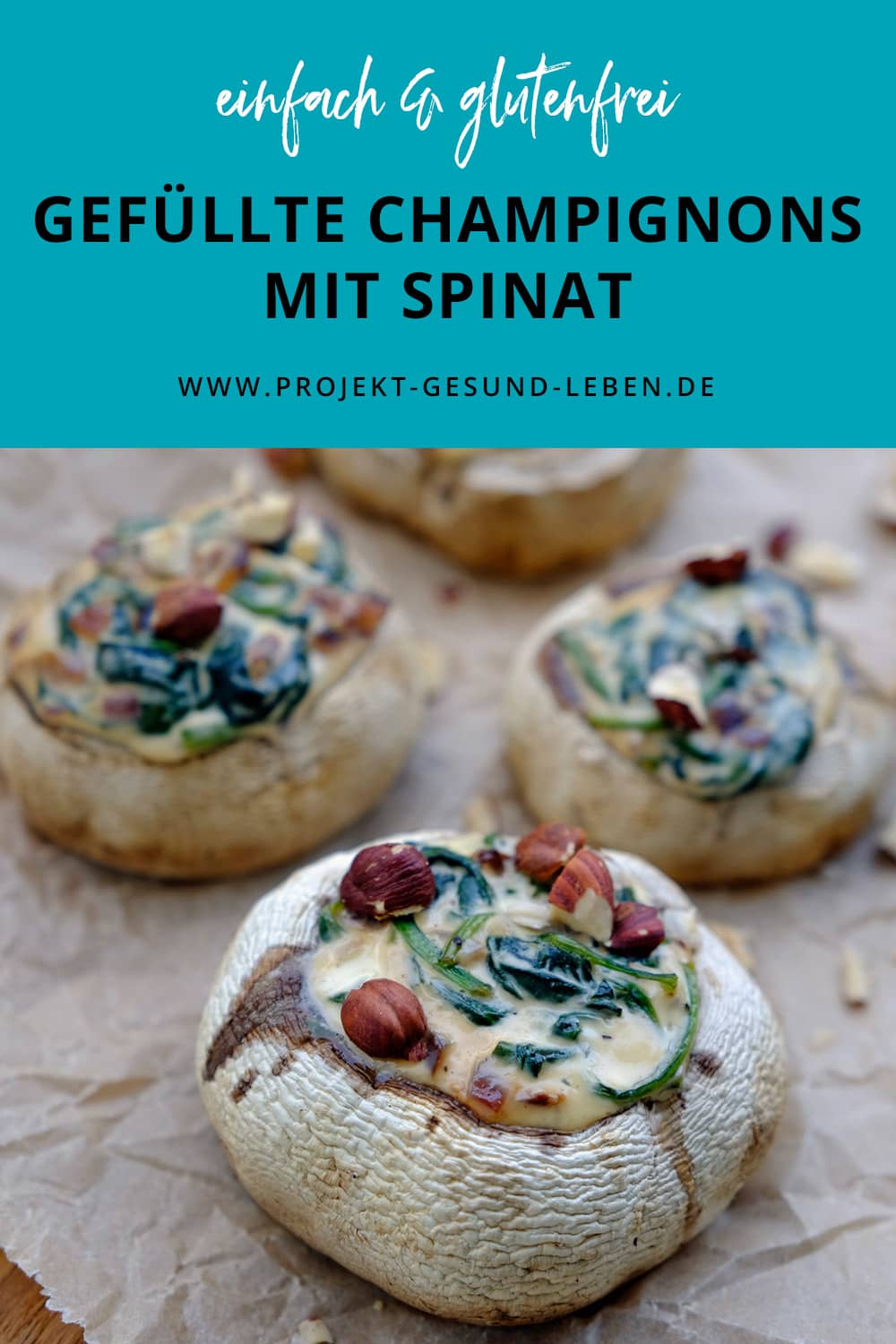 Rezept: Gefüllte Champignons mit Spinat (nur 10 Min.!) | Projekt ...