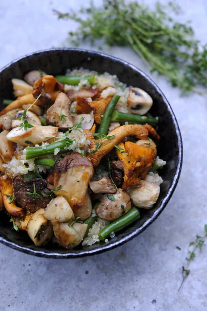 Pilzpfanne mit Quinoa und Bohnen02