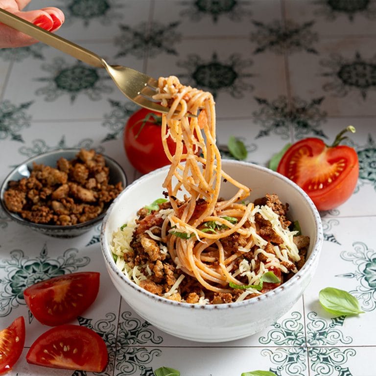 Spaghetti mit Tofu Bolognese