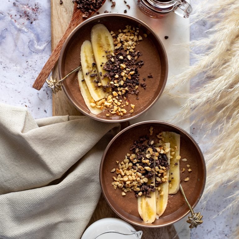 Frühstücks Bowl Schoko Haselnuss